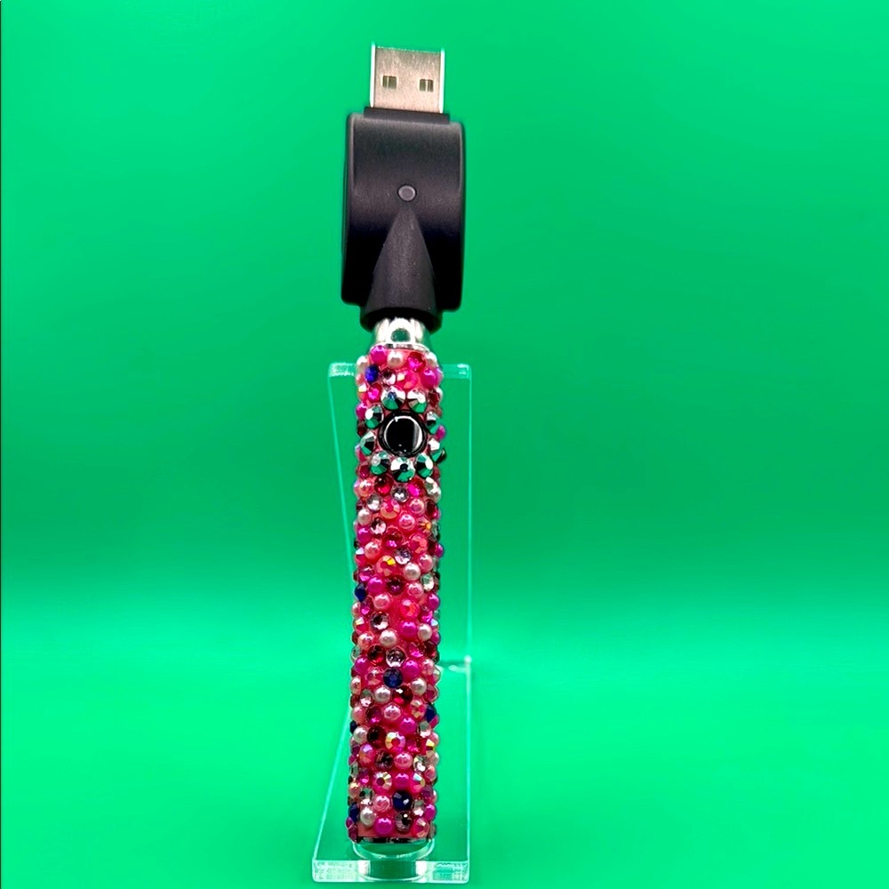 Pink Rhinestone 510 Threaded Battery